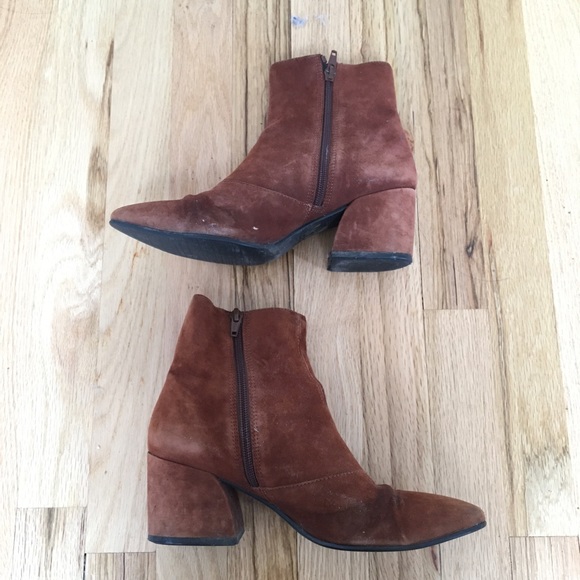 Vagabond Olivia Mod Suede Boots - 38 - Rust Camel - Picture 2 of 9